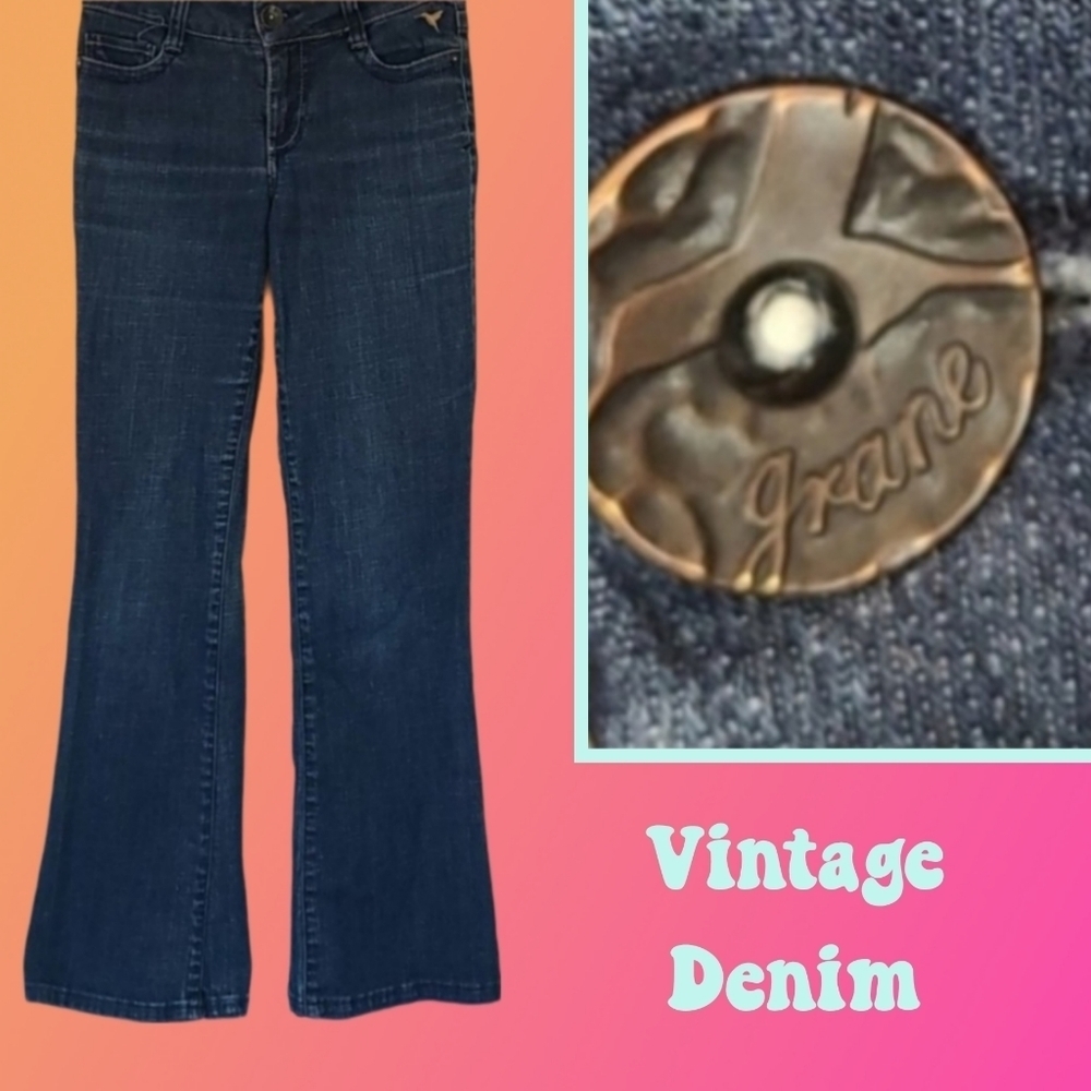 Y2K Vintage Low Rise Blue Jeans Denim Junors Bootcut Flare 0